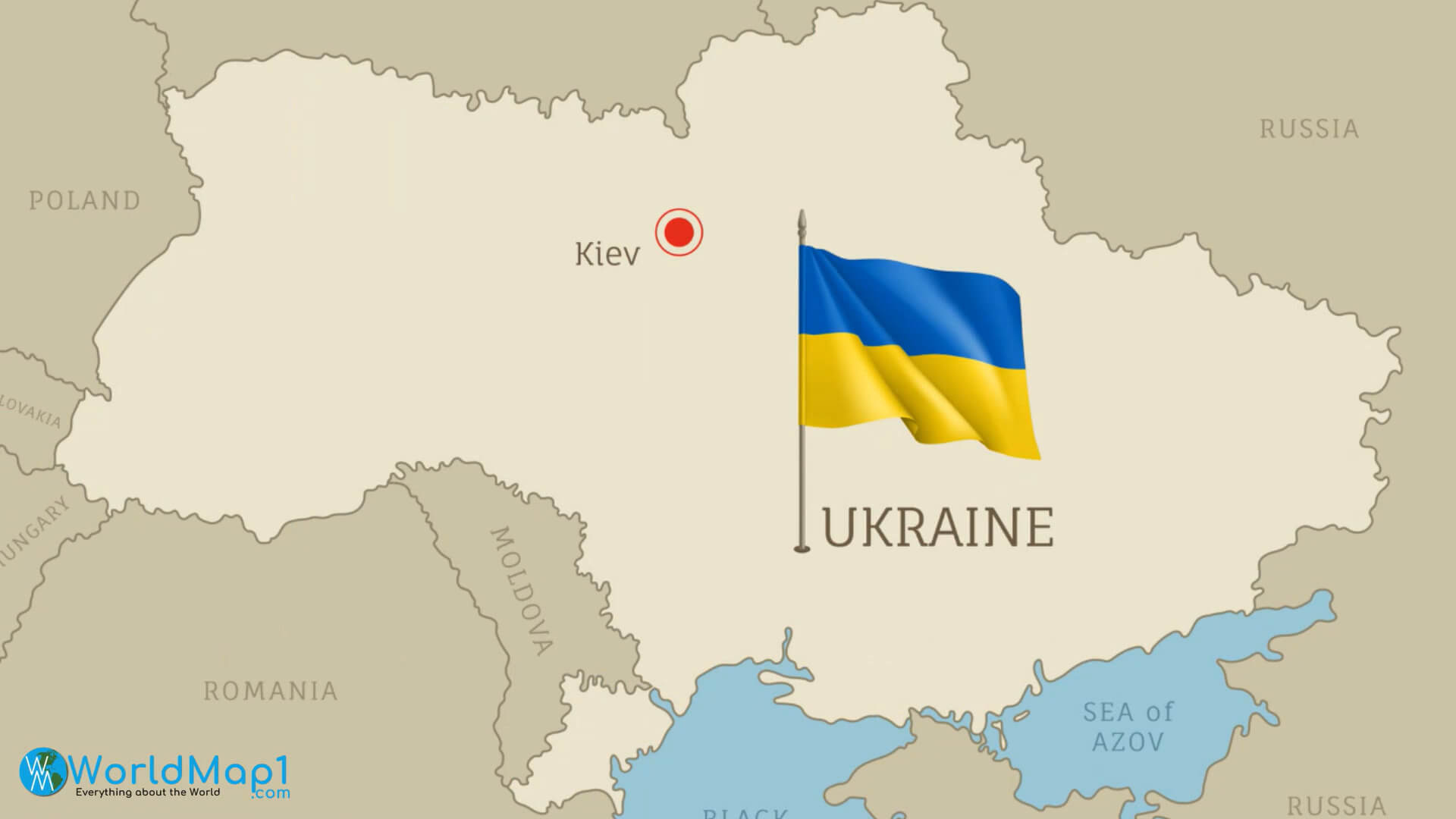 Kiev Carte Ukraine Capitale